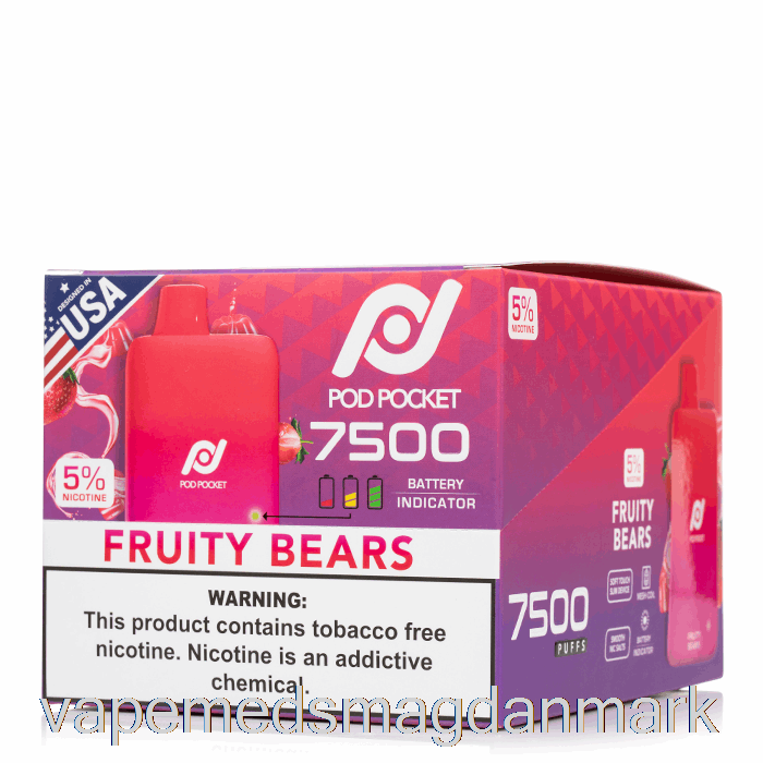 Vape Uden Nikotin [10-pack] Pod Pocket 7500 Engangs